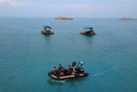 Pangkalan KPLP Tanjung Priok menggelar Pengawasan dan Penegakan Hukum terhadap aktivitas pelayaran dan penambangan Timah di Perairan Bangka Belitung.